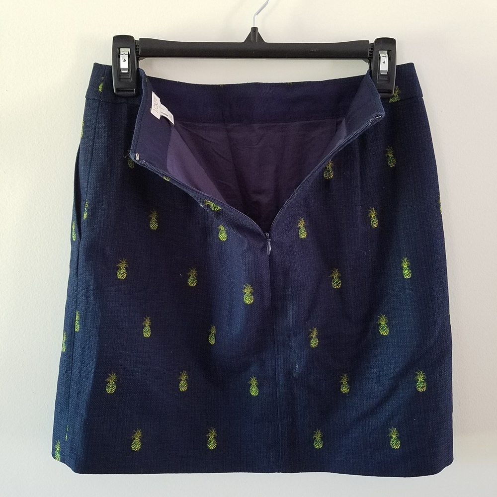J. Crew Mini A Line Pineapple Skirt Size 2 cotton